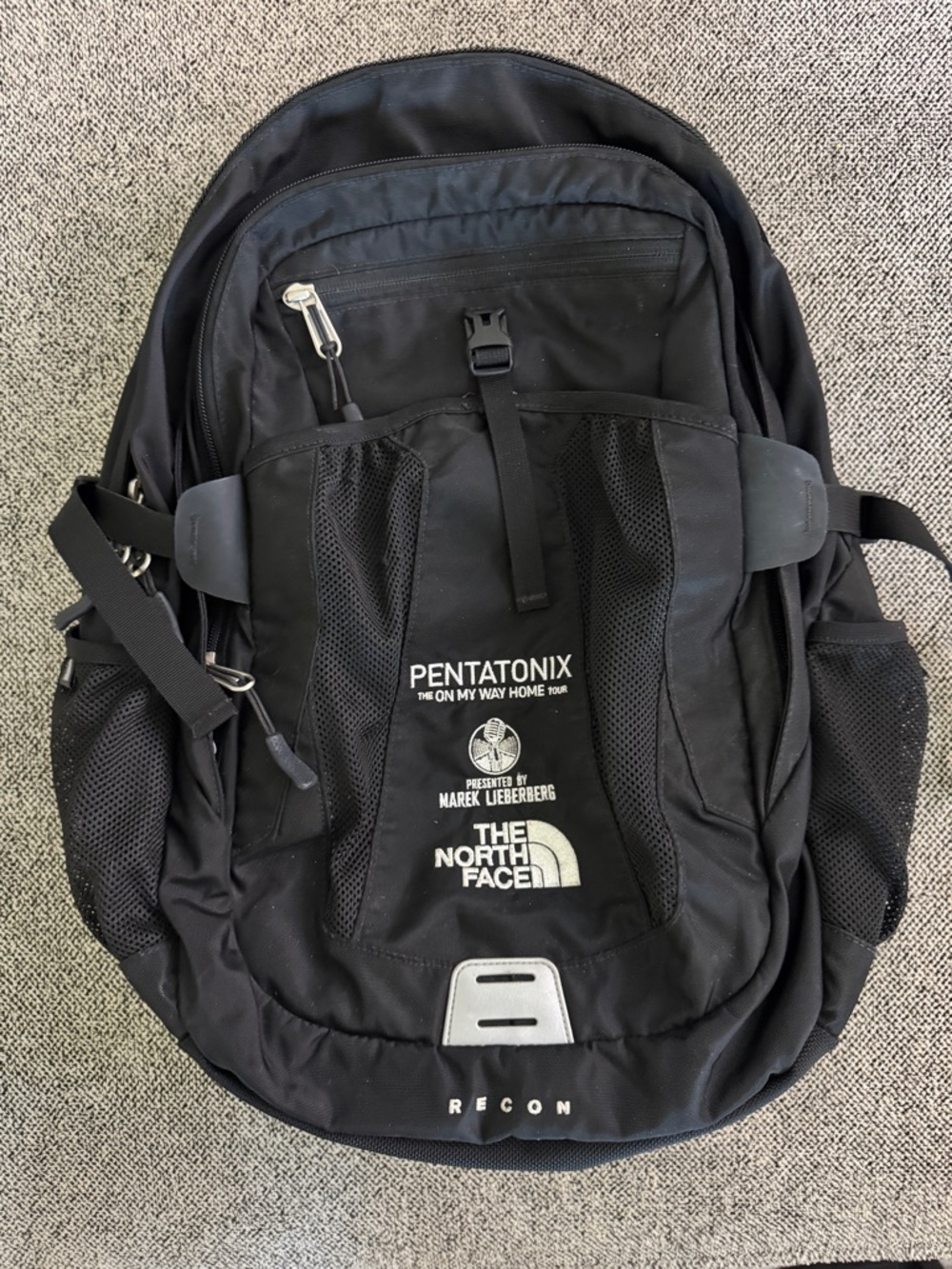 The North Face Black Recon Backpack with Pentatonix Logo